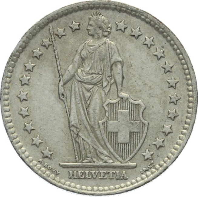 2 Franken 1941 B - fast vorzüglich